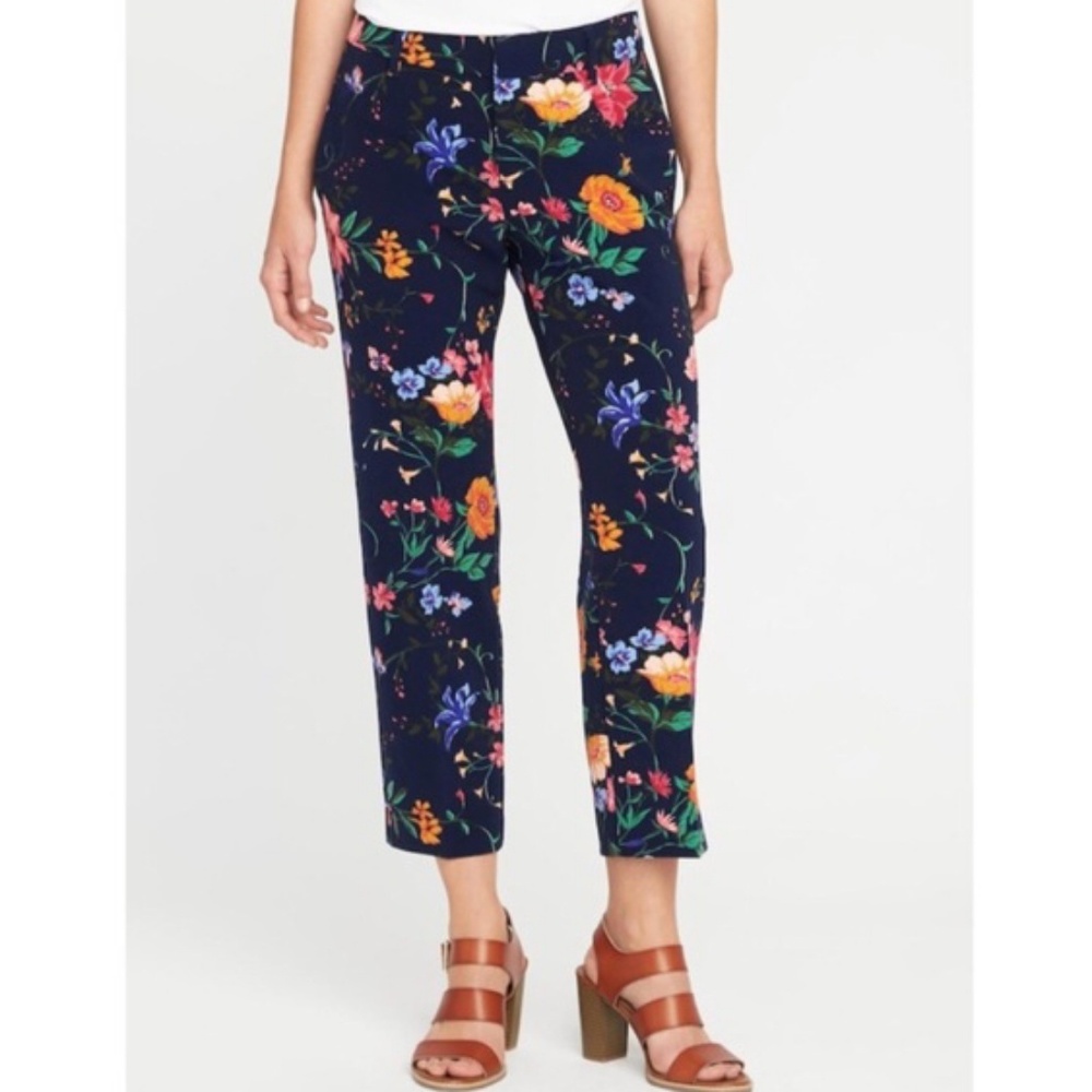 Old Navy Harper Mid Rise Floral Ankle Pants - Picture 1 of 7